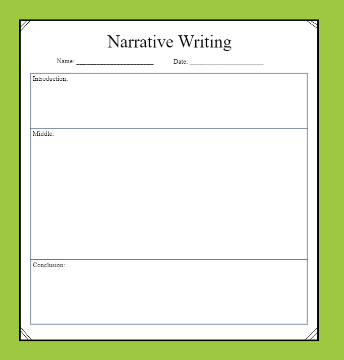 Narrative Writing Graphic Organizer | EdrawMax Templates