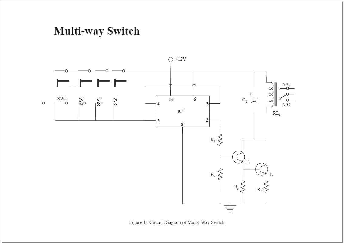 Circuit Diagram of Multy-Way Switch | EdrawMax Template