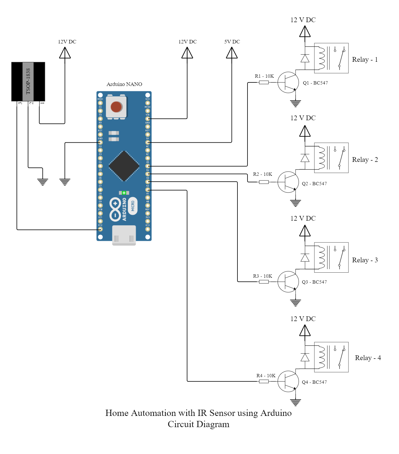 Home Automation Circuit Diagram | EdrawMax Template