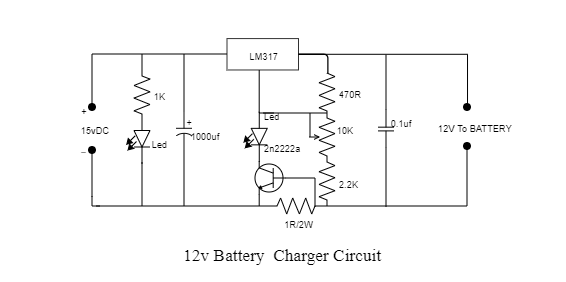 Battery Charger Circuit Diagram | EdrawMax Template