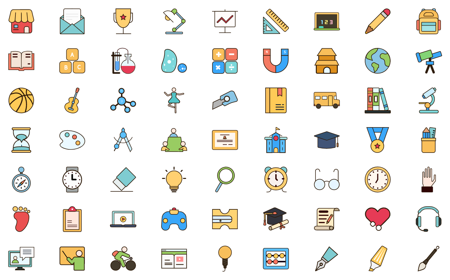Education Icons | EdrawMax Template