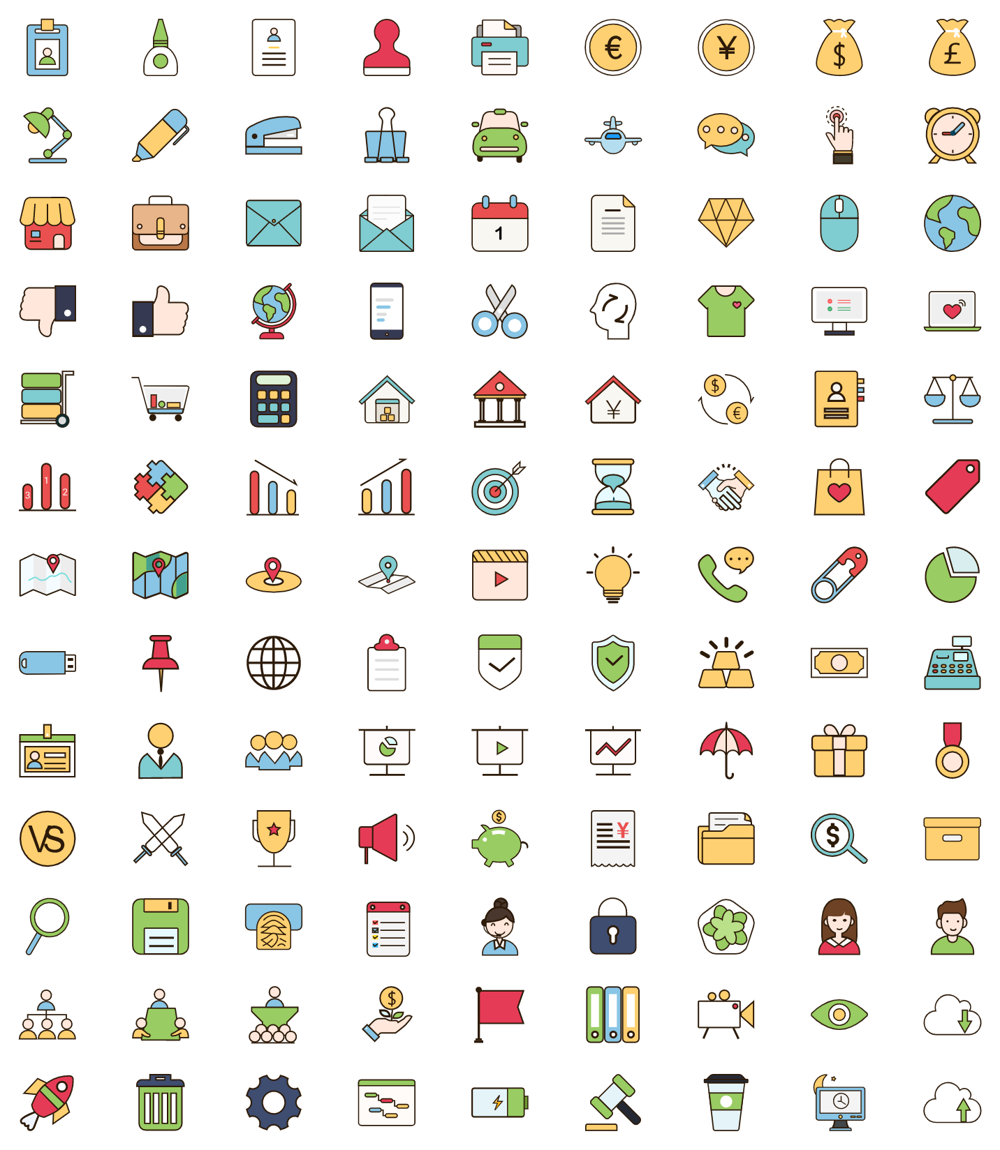 Business Office Icons | EdrawMax Symbols