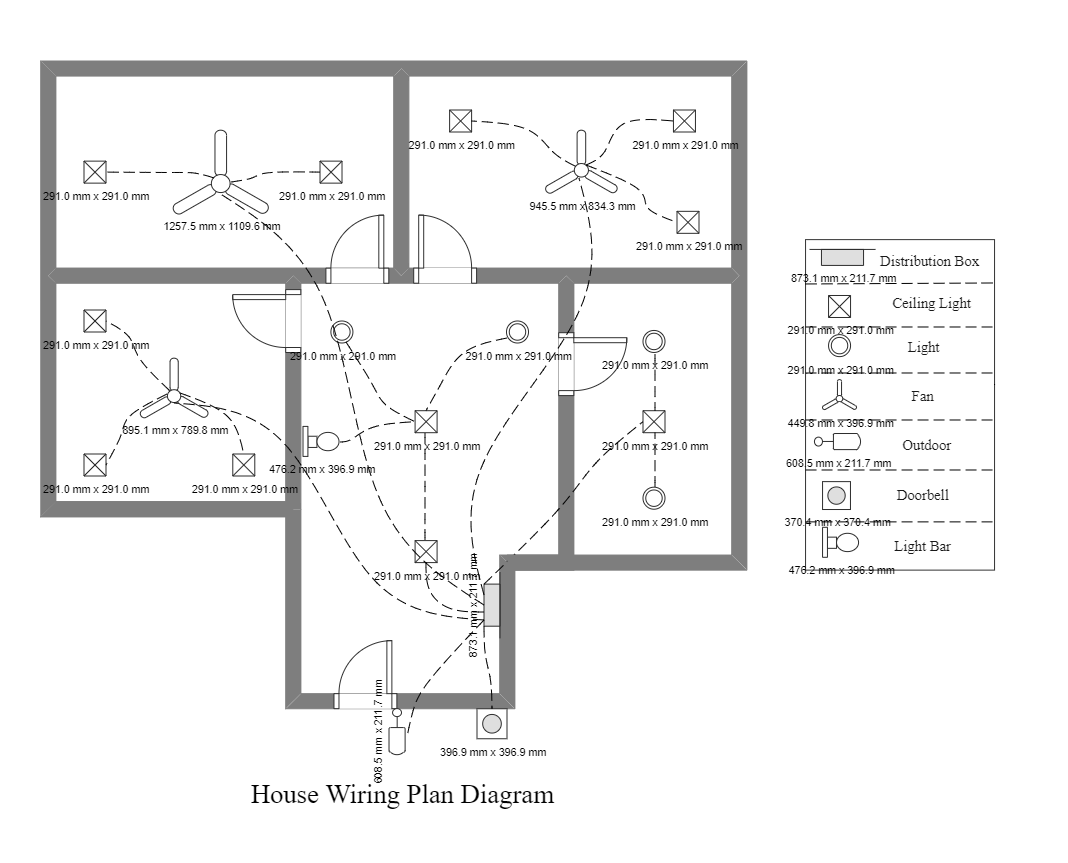 House Wiring Plan Diagram | EdrawMax Template