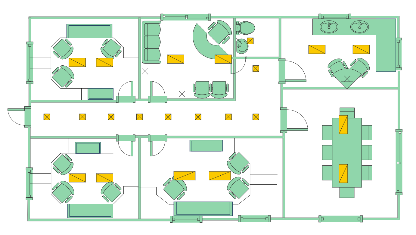 Office Reflected Ceiling Plan Sample | EdrawMax Template