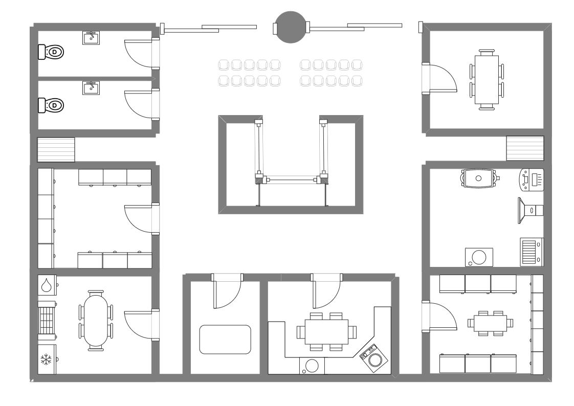 A detailed flat floor plan is a set of construction or working drawings that define all the construction specifications of a residential house, such as the dimensions, materials, layout, installation methods, and techniques. The Detailed Flat floor plan u