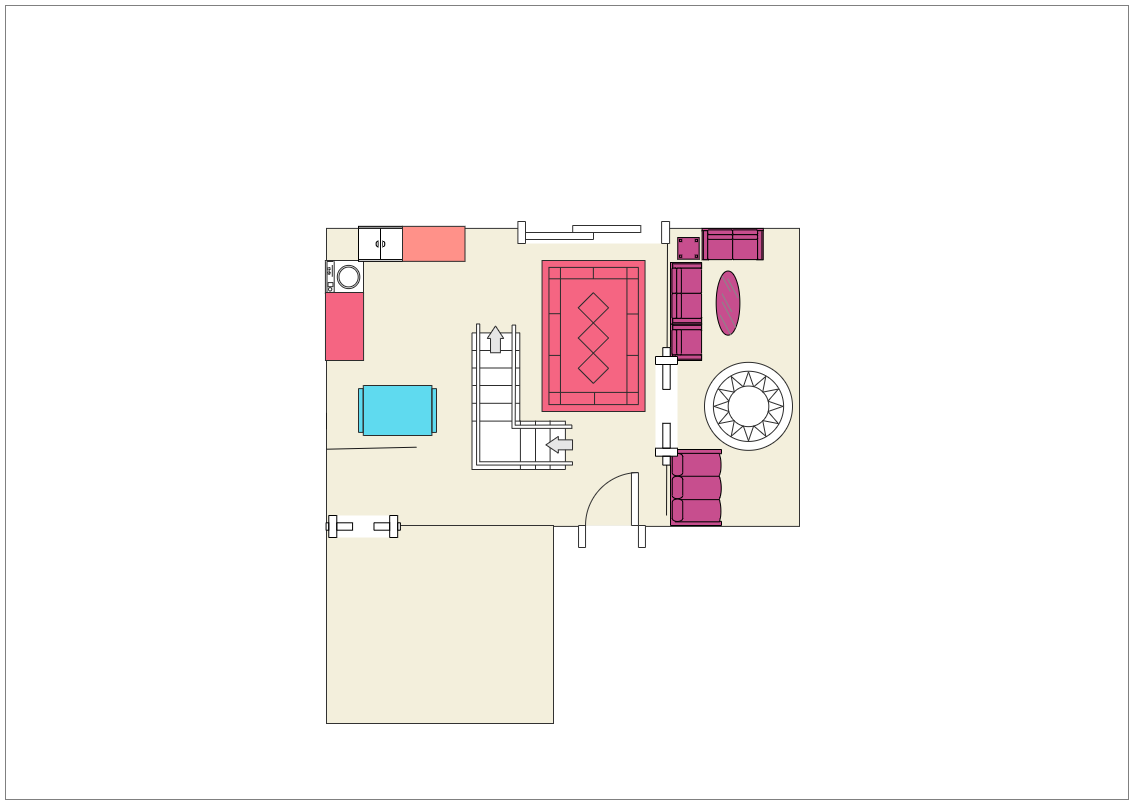 A floor plan with stairs is a form of orthographic projection that can show the layout of rooms within buildings, as seen from above. They may be prepared as part of the design process or provide construction instructions, often associated with other draw