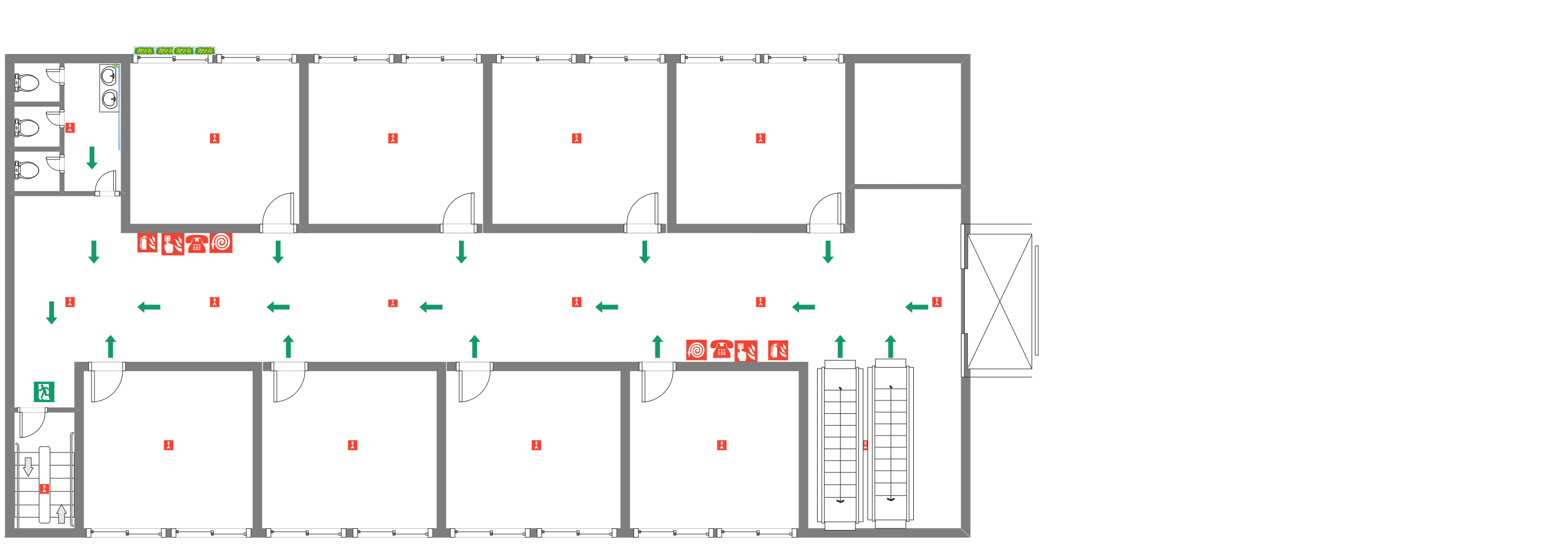 Double floor safety plan shows different entrances in a double floor apartment. Telling employees or members of an apartment to watch their step is not enough to eliminate slip, trip, and fall injuries in production areas. Like other safety hazards, slip,