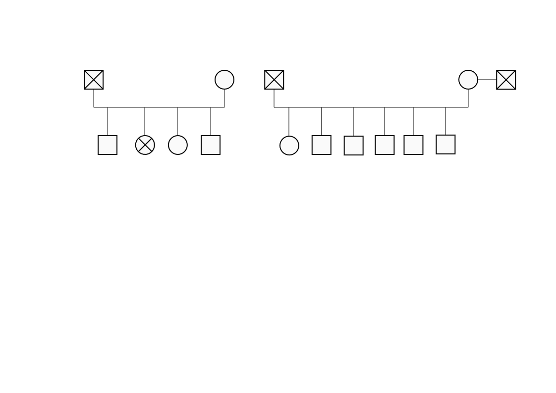 Simple Family Genogram About 2 Sides
