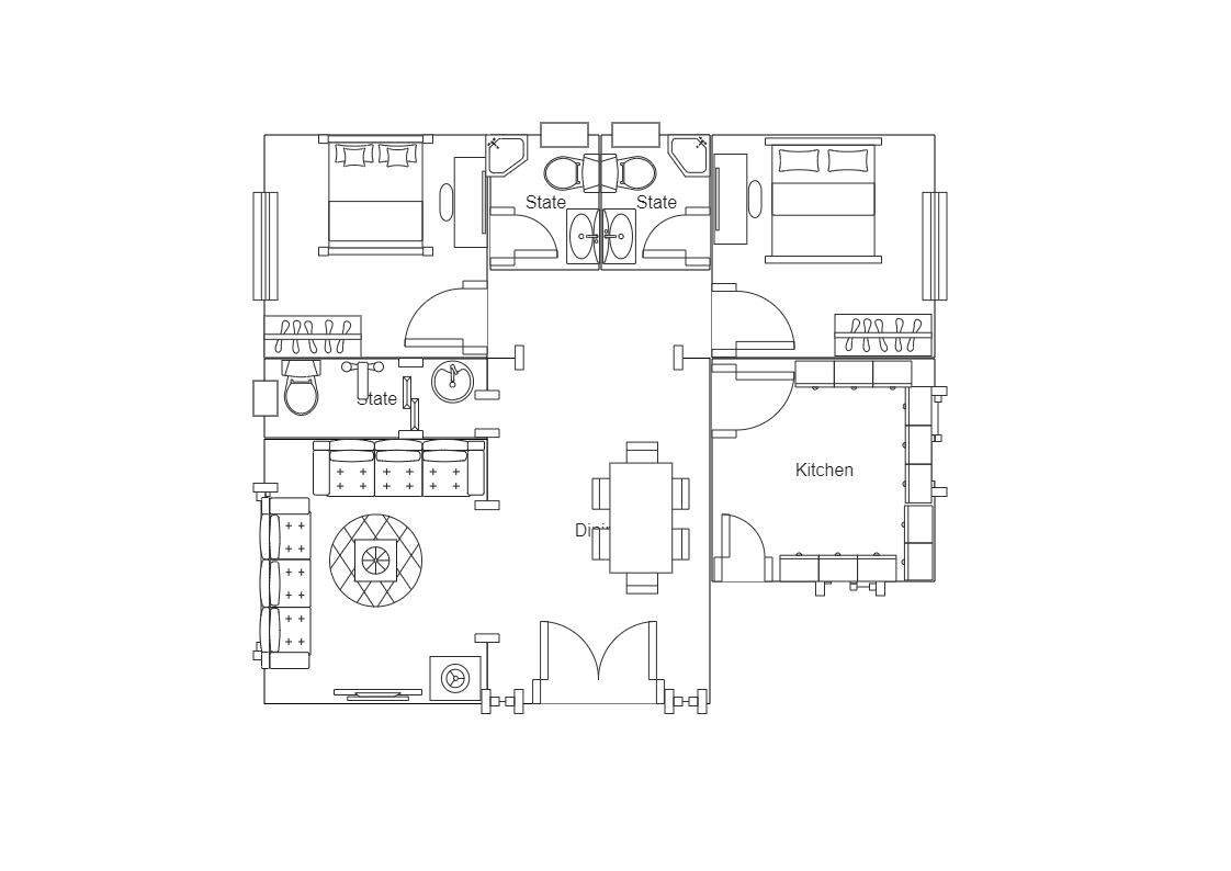 This is Abdu Rahim's Flat Drawing Design Plan, which is crucial in new constructions but also in rethinking existing areas to figure out how to use them more efficiently. Floor plans make it simple to test if the area is appropriate for its intended purpo