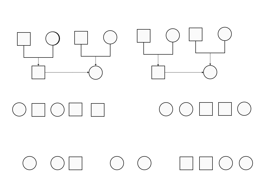 A blank example of genogram family tree has shown here. A genogram is a pictorial representation of a person's family tree, relationships, and background. It's more than just a typical family tree; it provides information on the family's medical history a