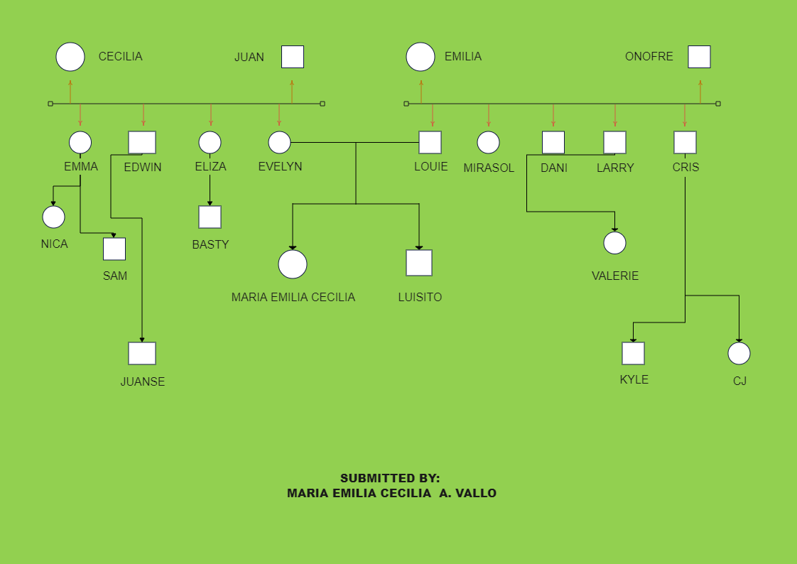 Maria Emilia's Genogram Family  Map