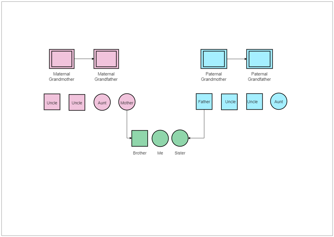 Family Mental Illness Genogram