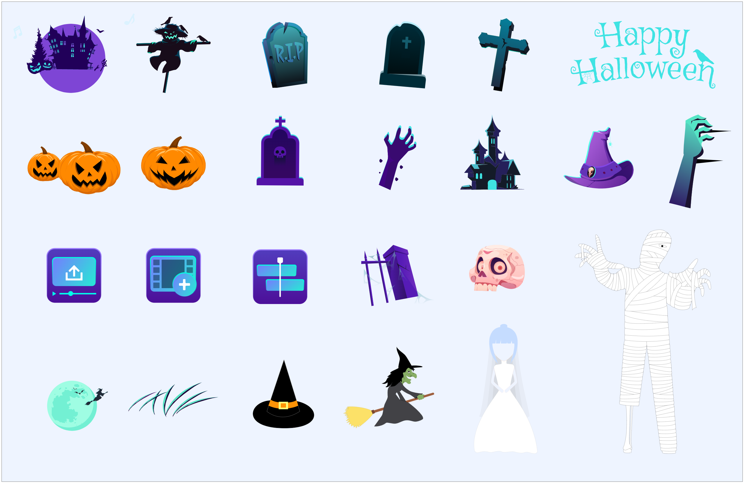 Halloween History Icons