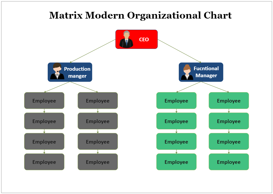 Matrix Modern Organizational Chart