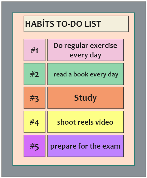 Habits To Do List