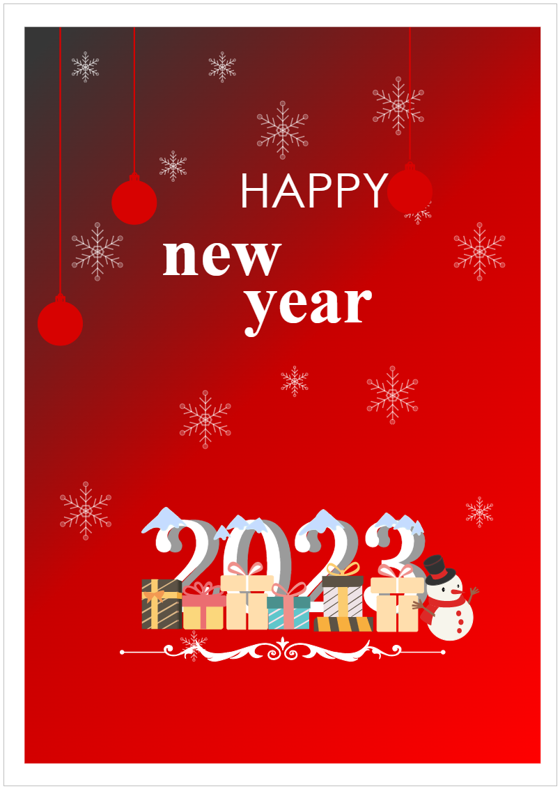 Happy new year poster design