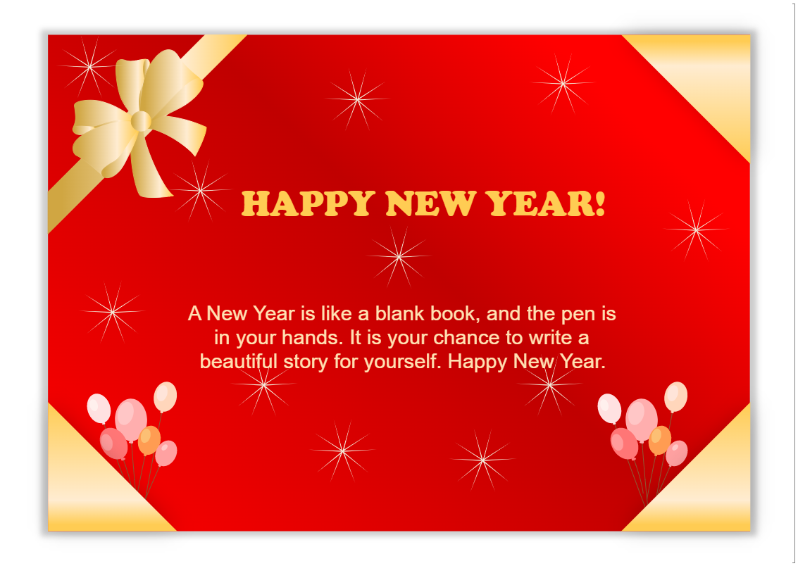 Create happy new year card