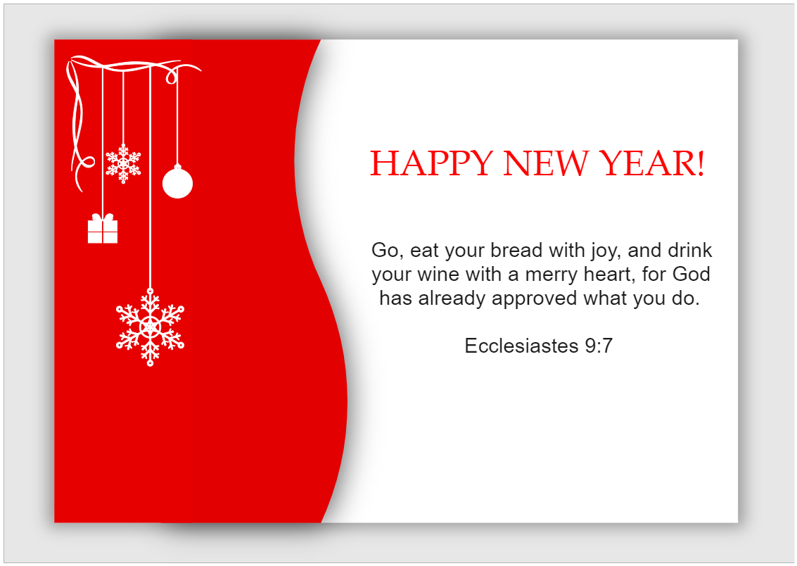 Happy new year card greetings