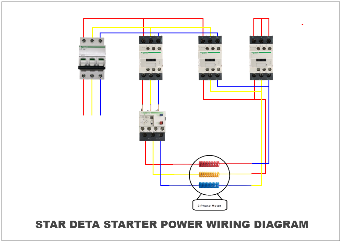 Star Delta Starter Connection Wiring Diagram