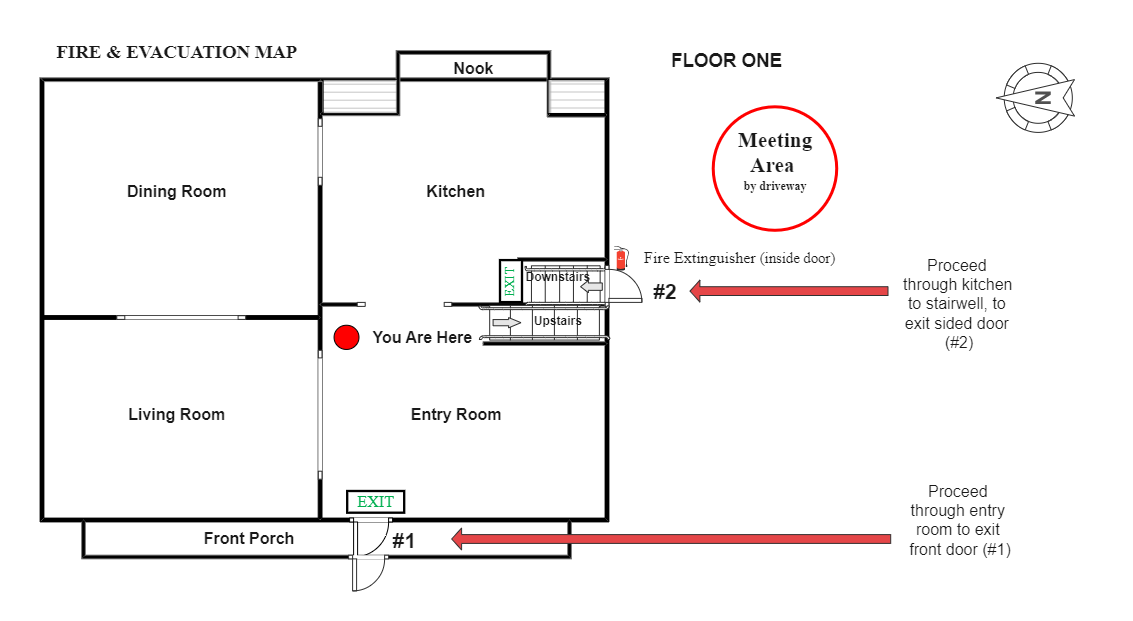 Fire and Evac Map floor 1