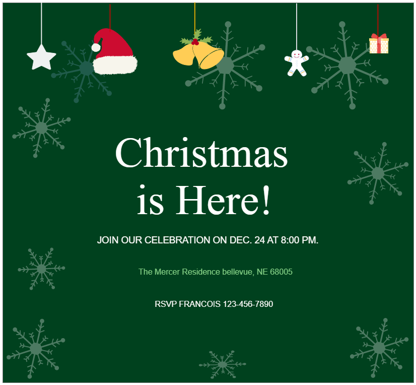 Free, printable, customizable Christmas invitation templates
