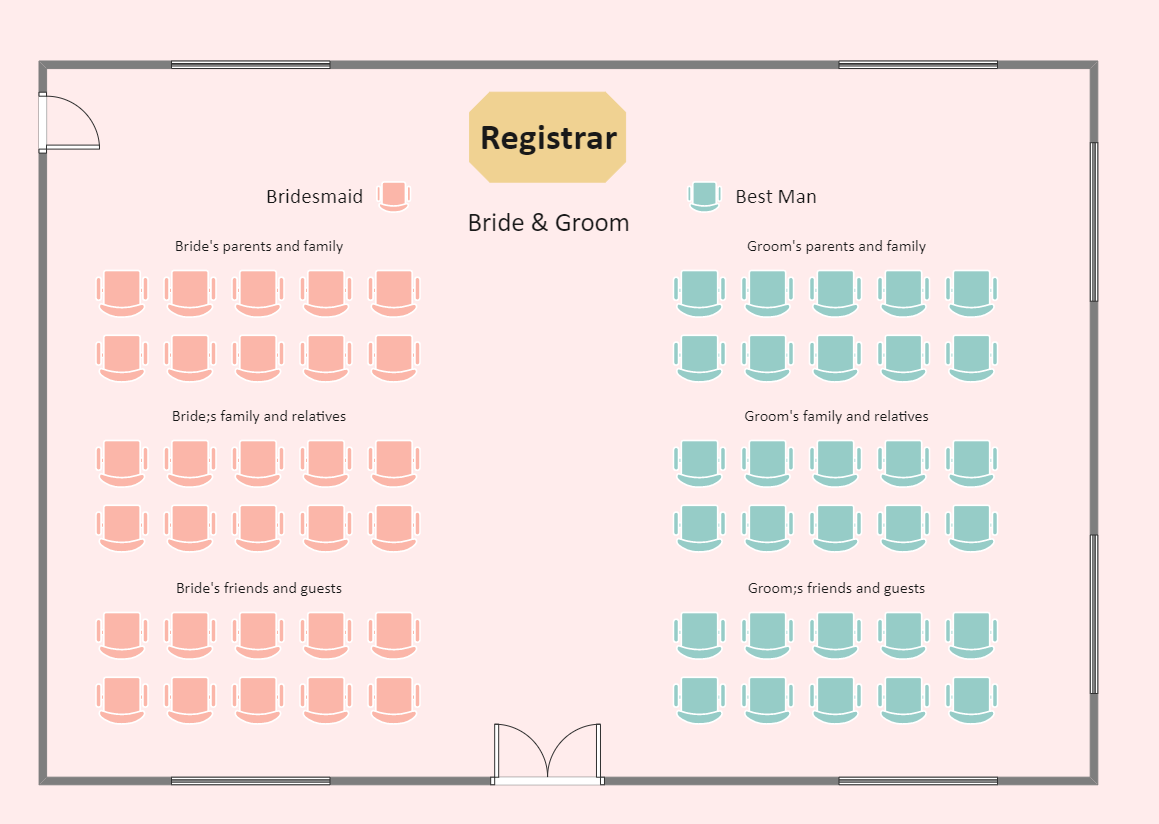 Following is the wedding Seating Chart template, showcasing the 8-people sitting arrangements and the adjacent chart that shows the names of the guests who will sit on that particular table. Creating a Seating Chart starts by first understanding the entir