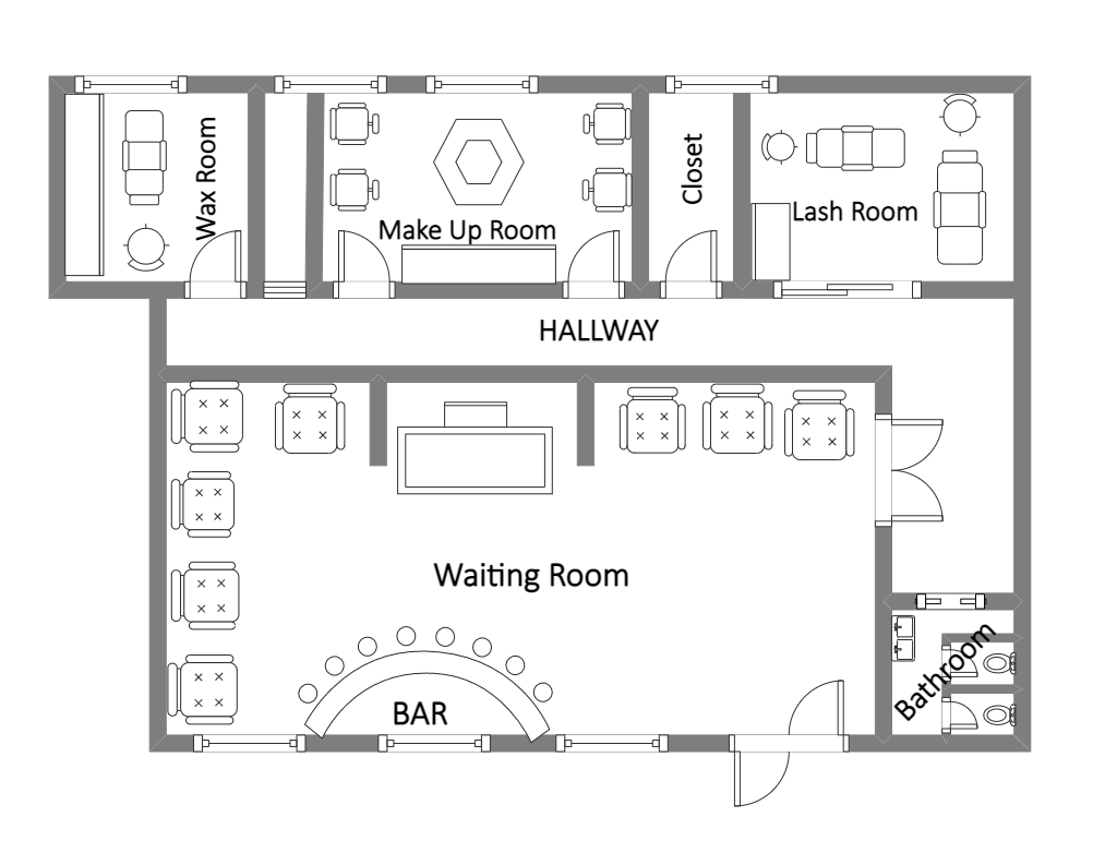 Here is a floor plan about beauty aesthetics spa store. Floor plans are one such tool that bonds between physical features such as rooms, spaces, and entities like furniture in the form of a scale drawing. In short, it is an architectural depiction of a b