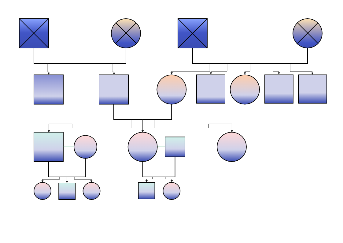 Genogram WIth Graduated Color