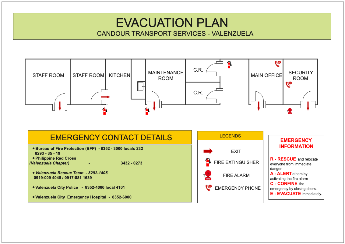 Evacuation Plan Sample