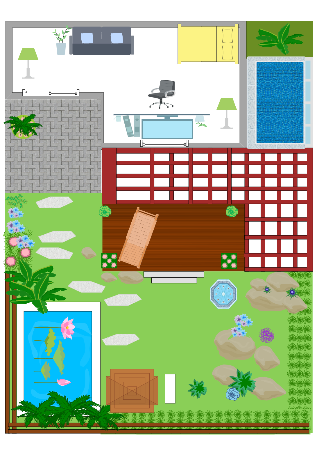 Lanscape Design of Garden and Office