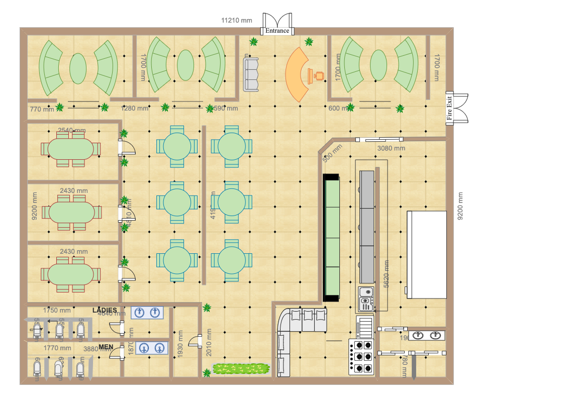 A Restaurant Floor Plan