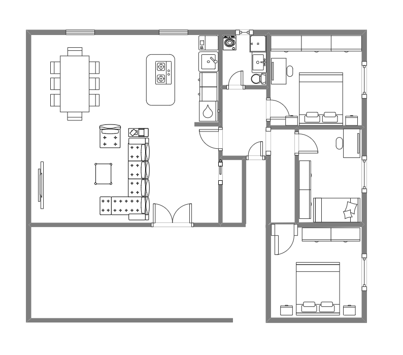 The Layout Of The Apartment Room