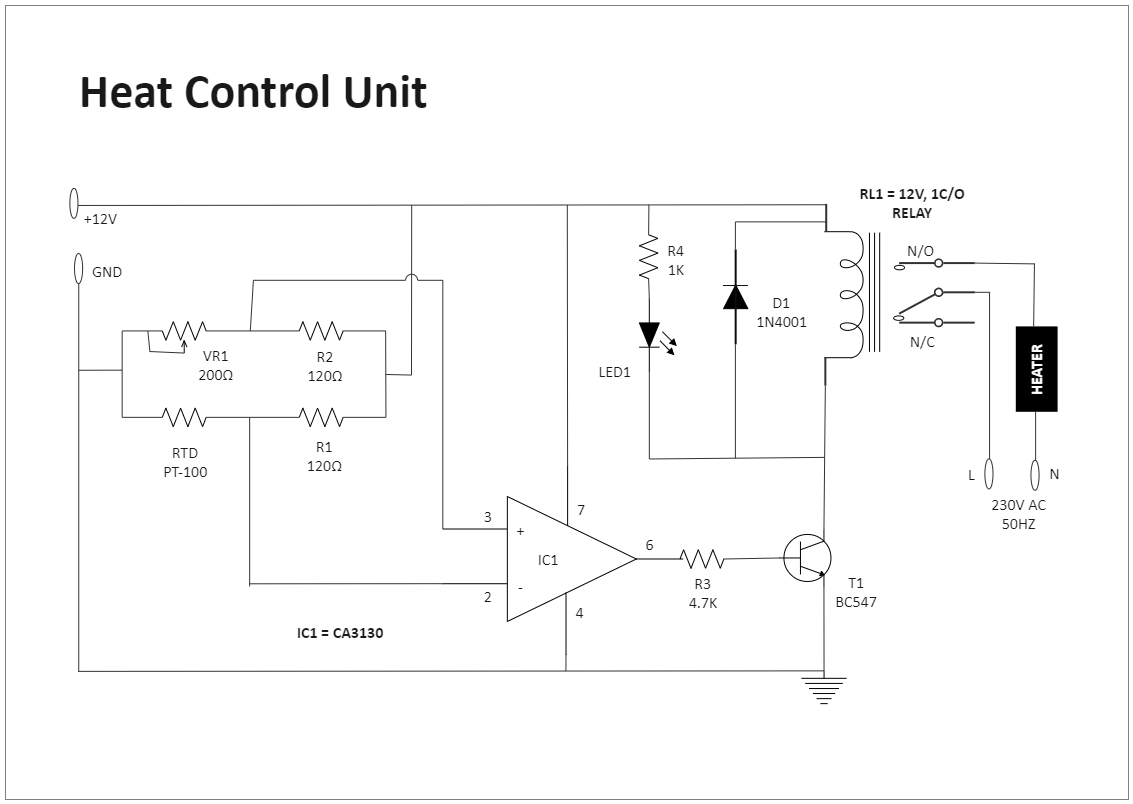 Heat Control Unit Circuit Diagram
