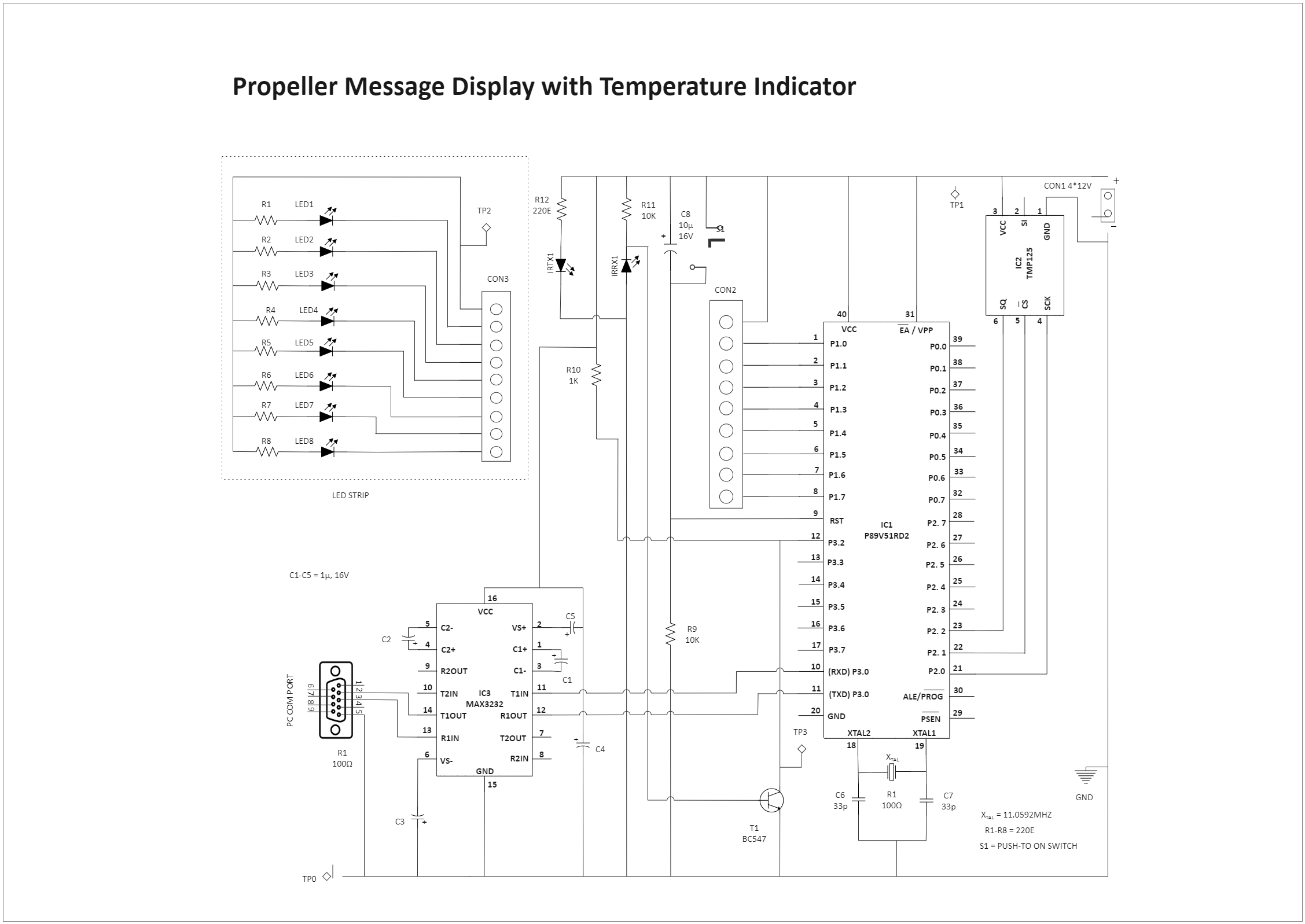 Temperature Indicator Circuit Diagram