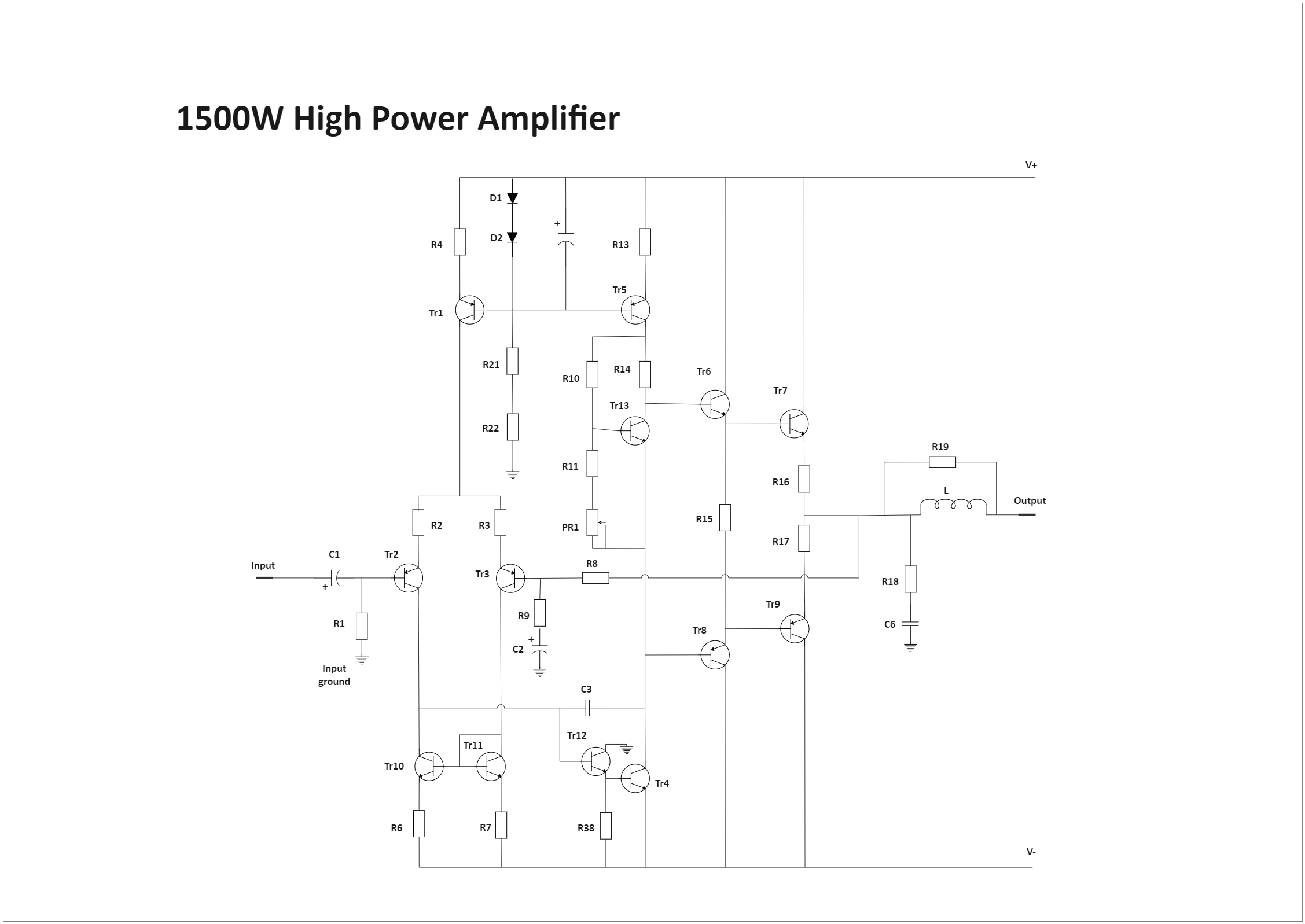 1500W High Power Circuit Diagram