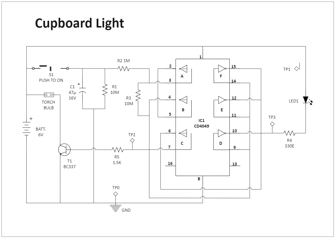 Cupboard Light Circuit Diagram