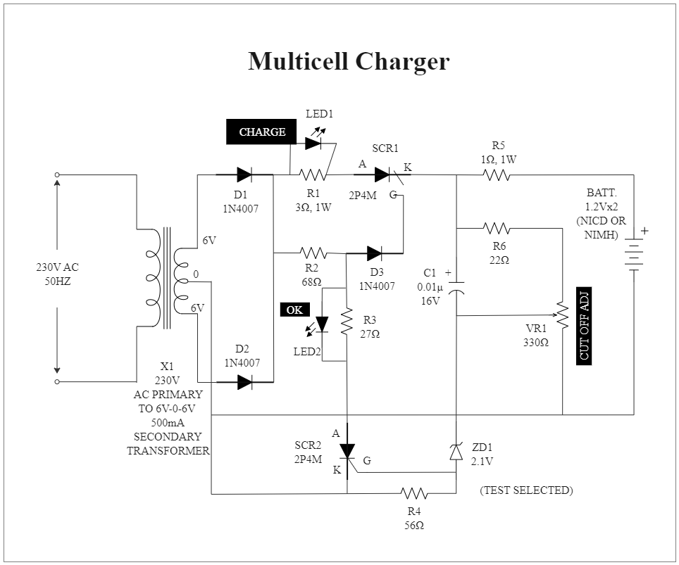 Multicell Charger Circuit Diagram