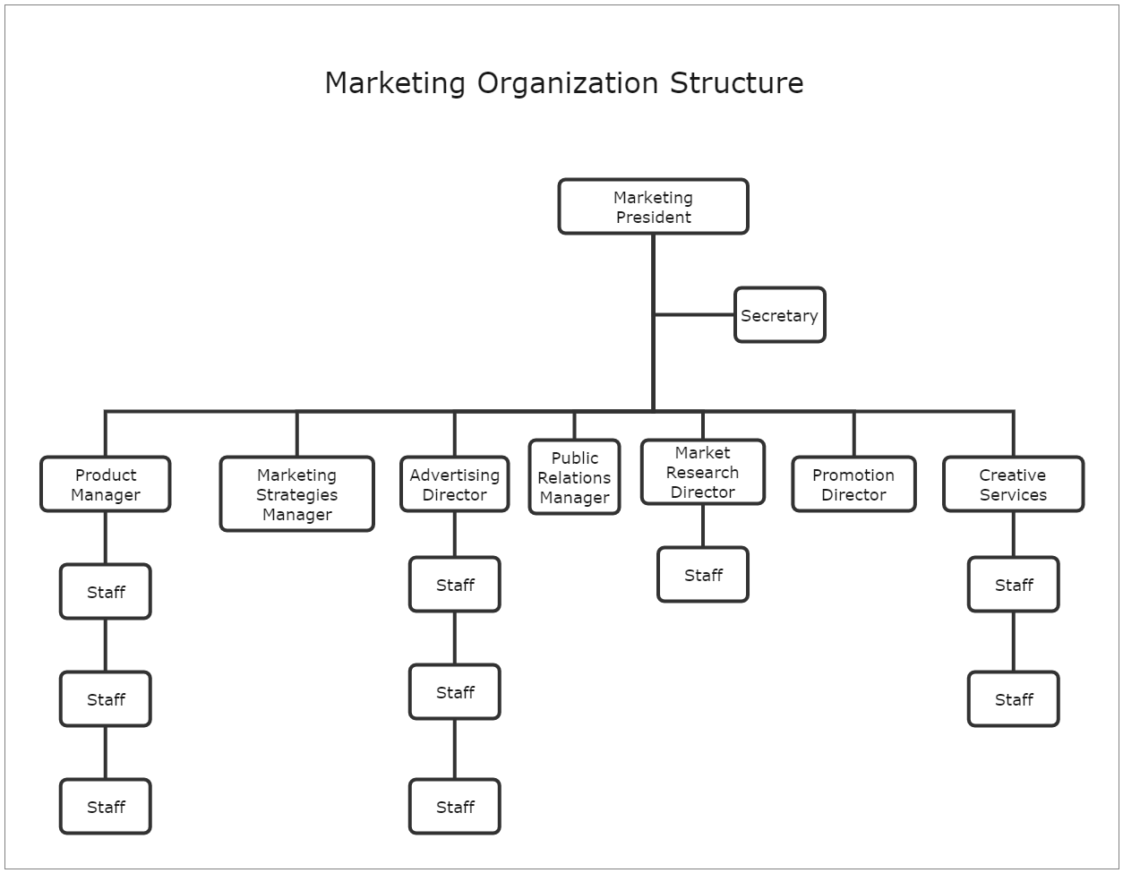 Marketing Organization Structure Template | EdrawMax | EdrawMax Templates