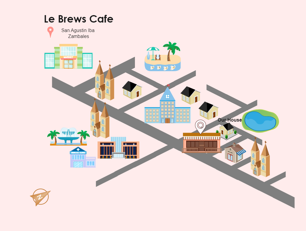 Cafe SpotMap Directional Map