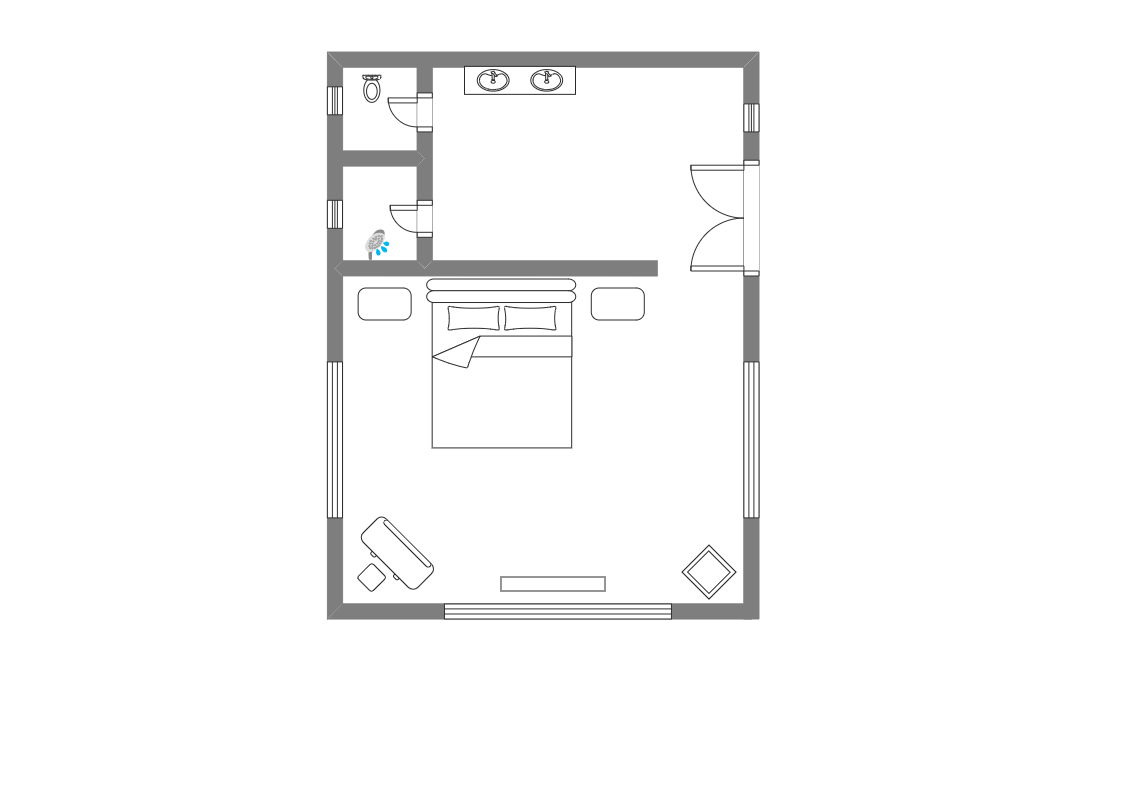 One Bedroom Suite Floor Plan