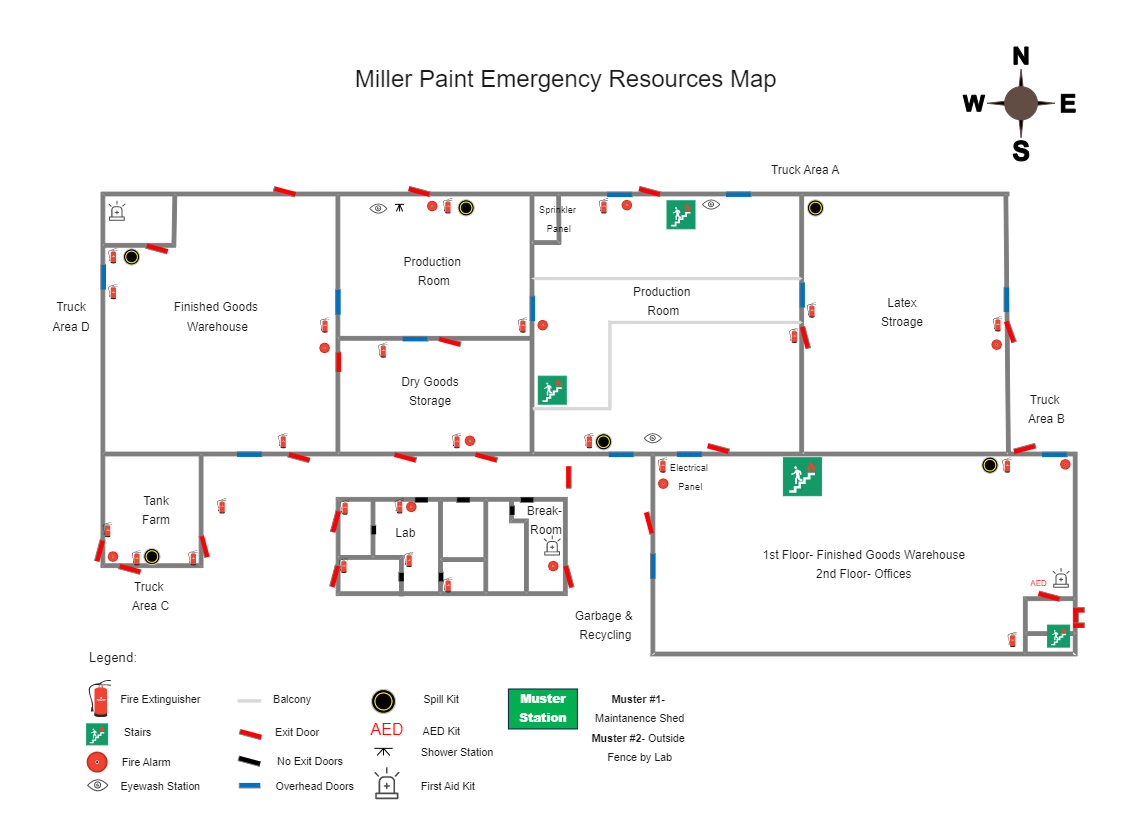 EAP Map Fire and Emergency Plan