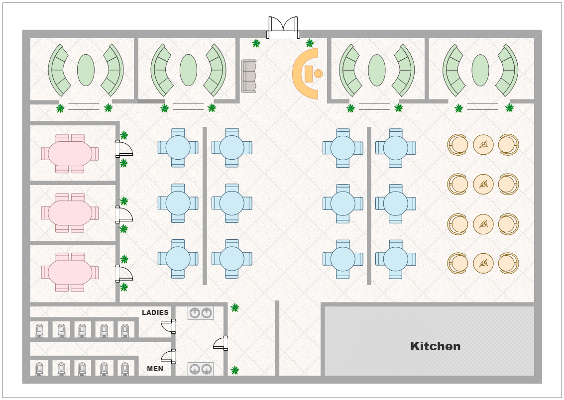 A Restaurant Floor Plan Template