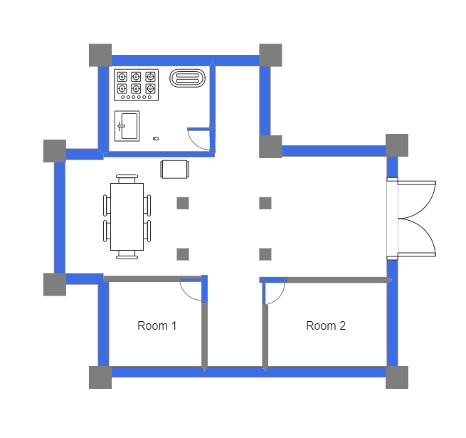 Template for Floor Plan Blueprint