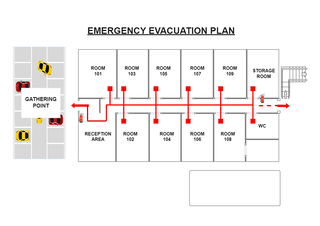 Emergency Evacuation Map template for Hotel