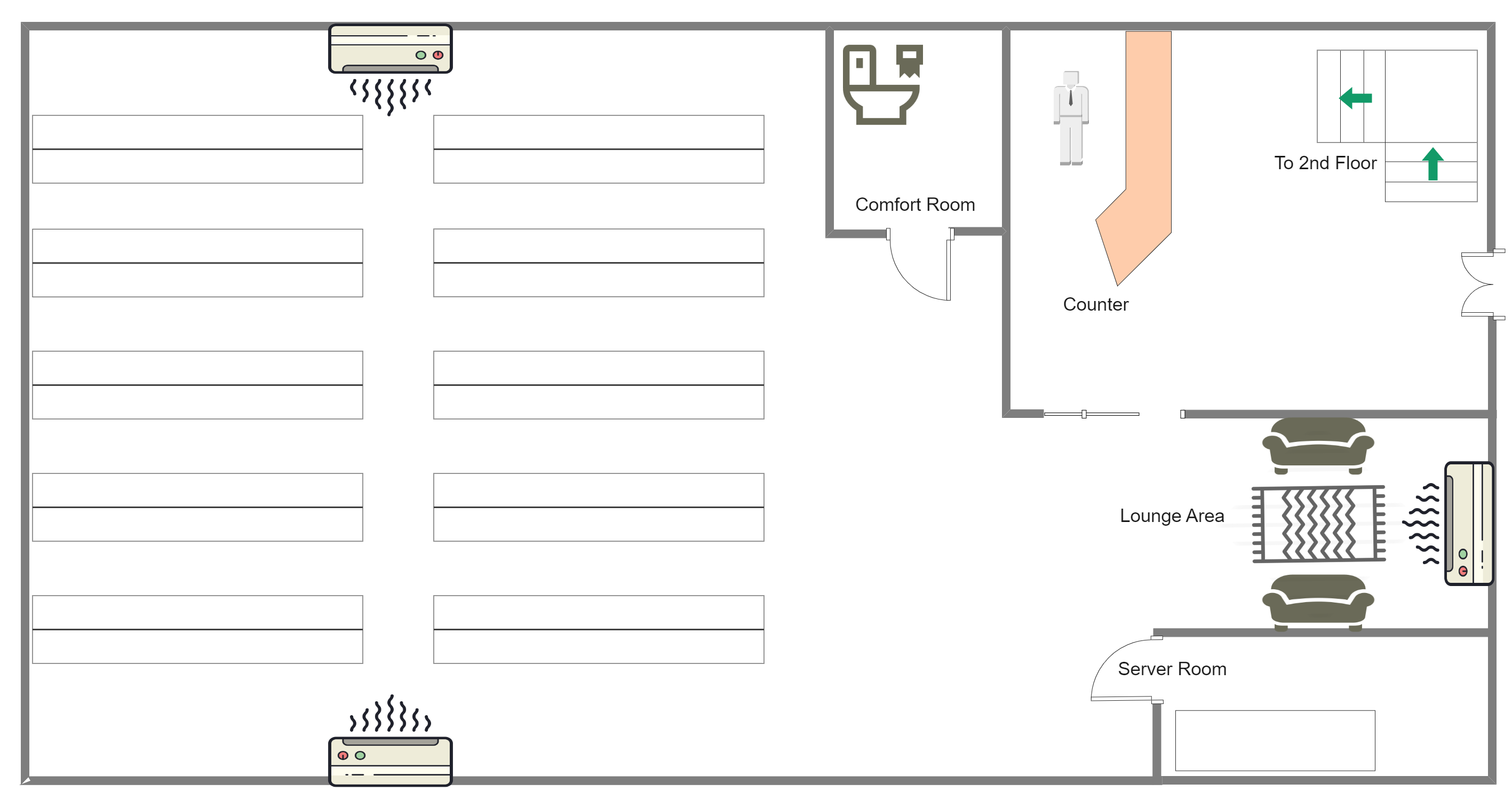 First Floor Plan for Computer Networking Shop
