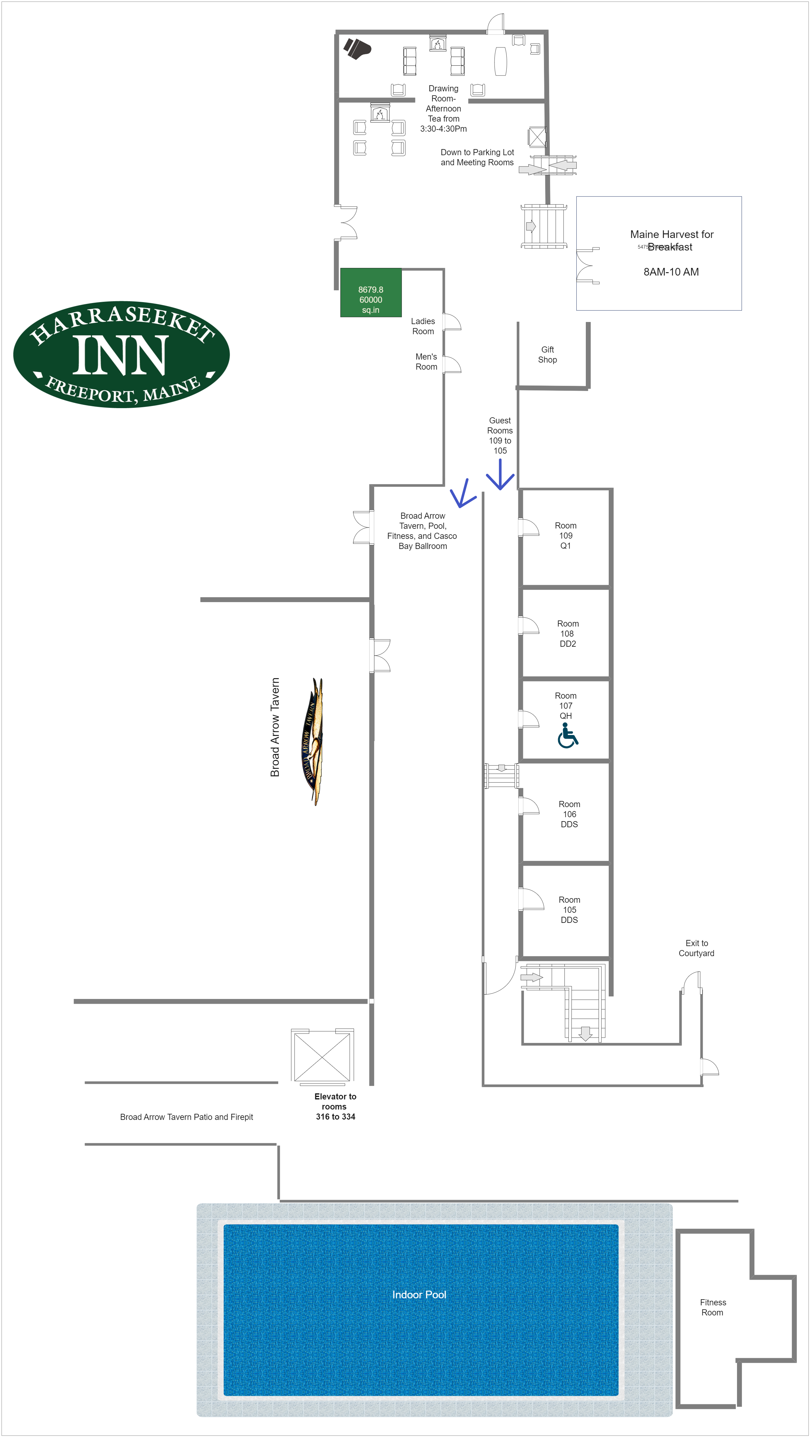 Inn Floor Plan and Map