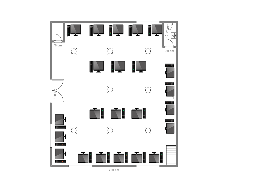 Computer Shop Floor Plan