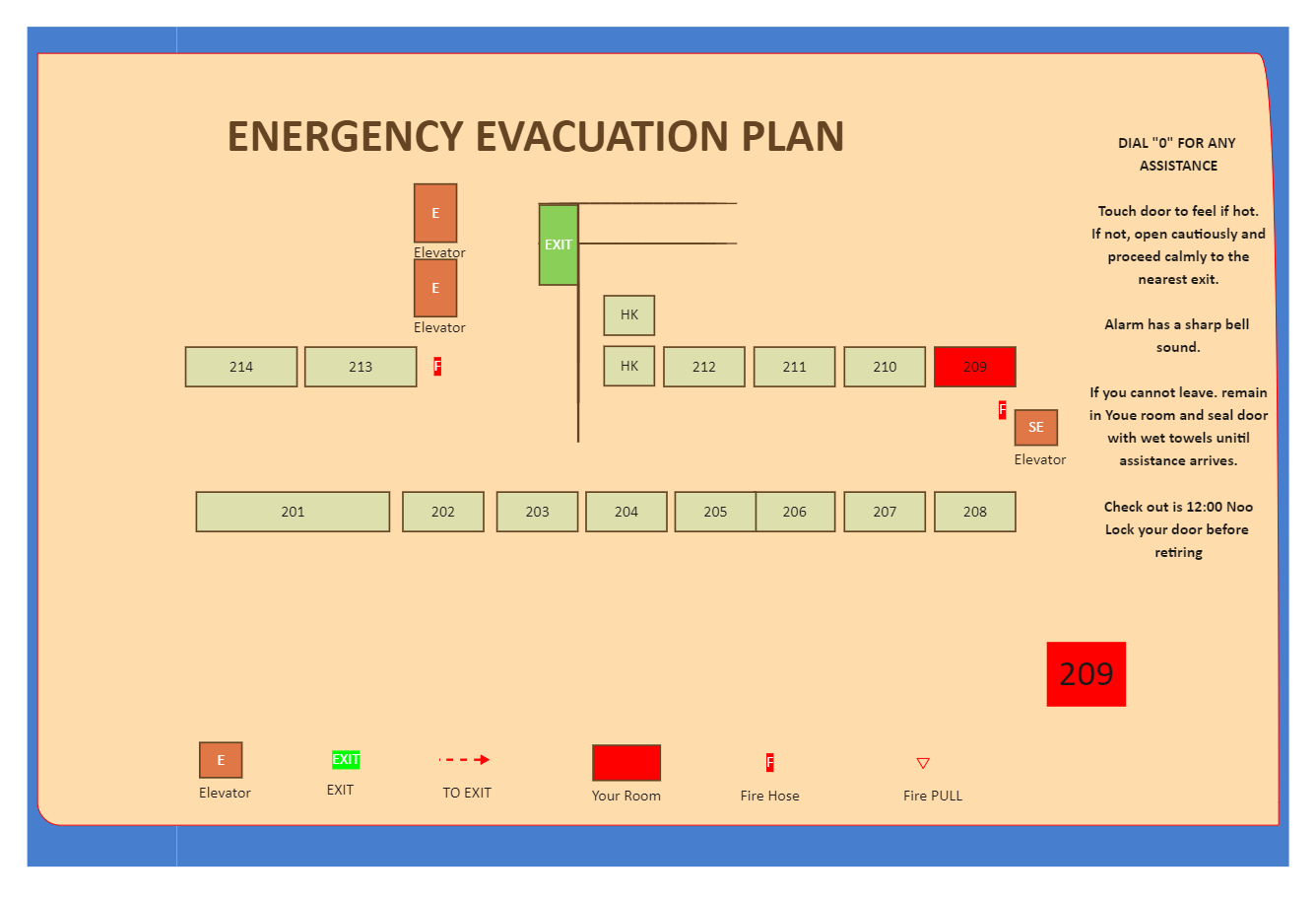 Hotel Evacuation Plan