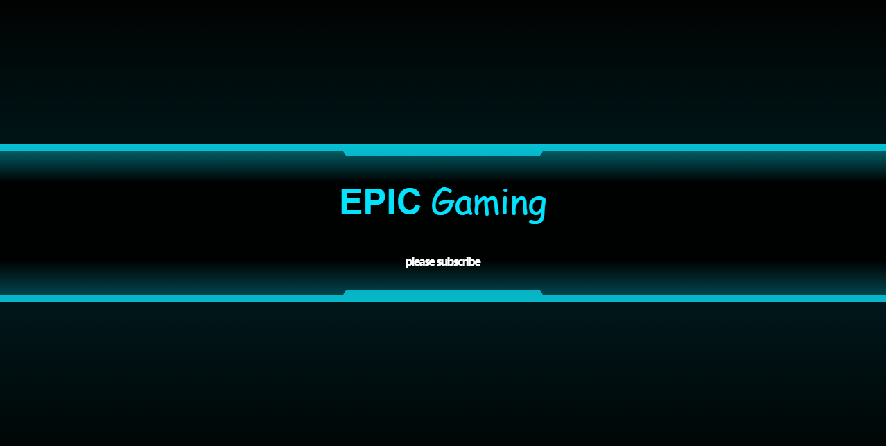 Blank Gaming Banner Template