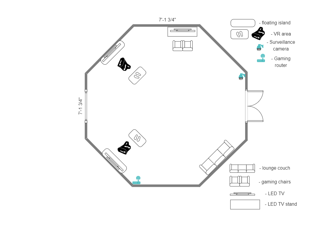 OBBR VR Room Floor Plan